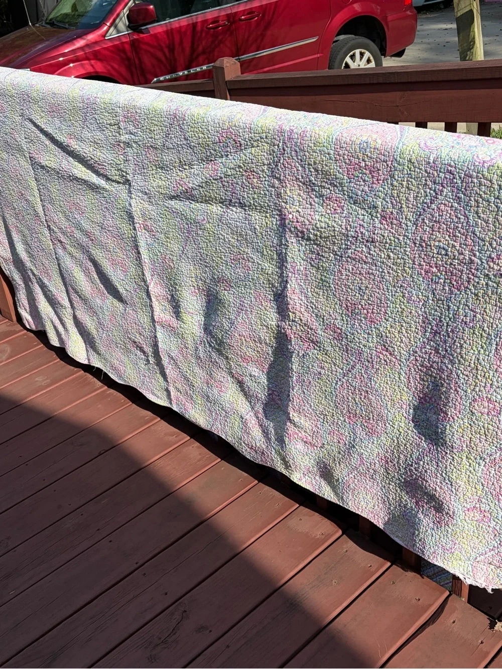 Full Size quilt bedspread pastels